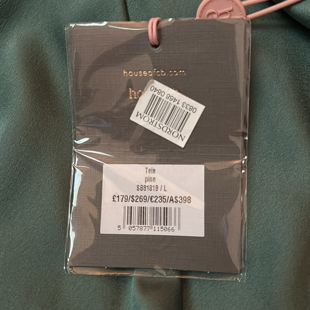 House of CB Teia Satin & Georgette Corset Midi Dress Size L; NBW + NWT - Picture 6 of 6